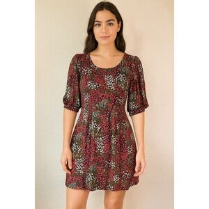 Charlotte‎ Russe Floral Print Mini Dress Short Sleeve Casual